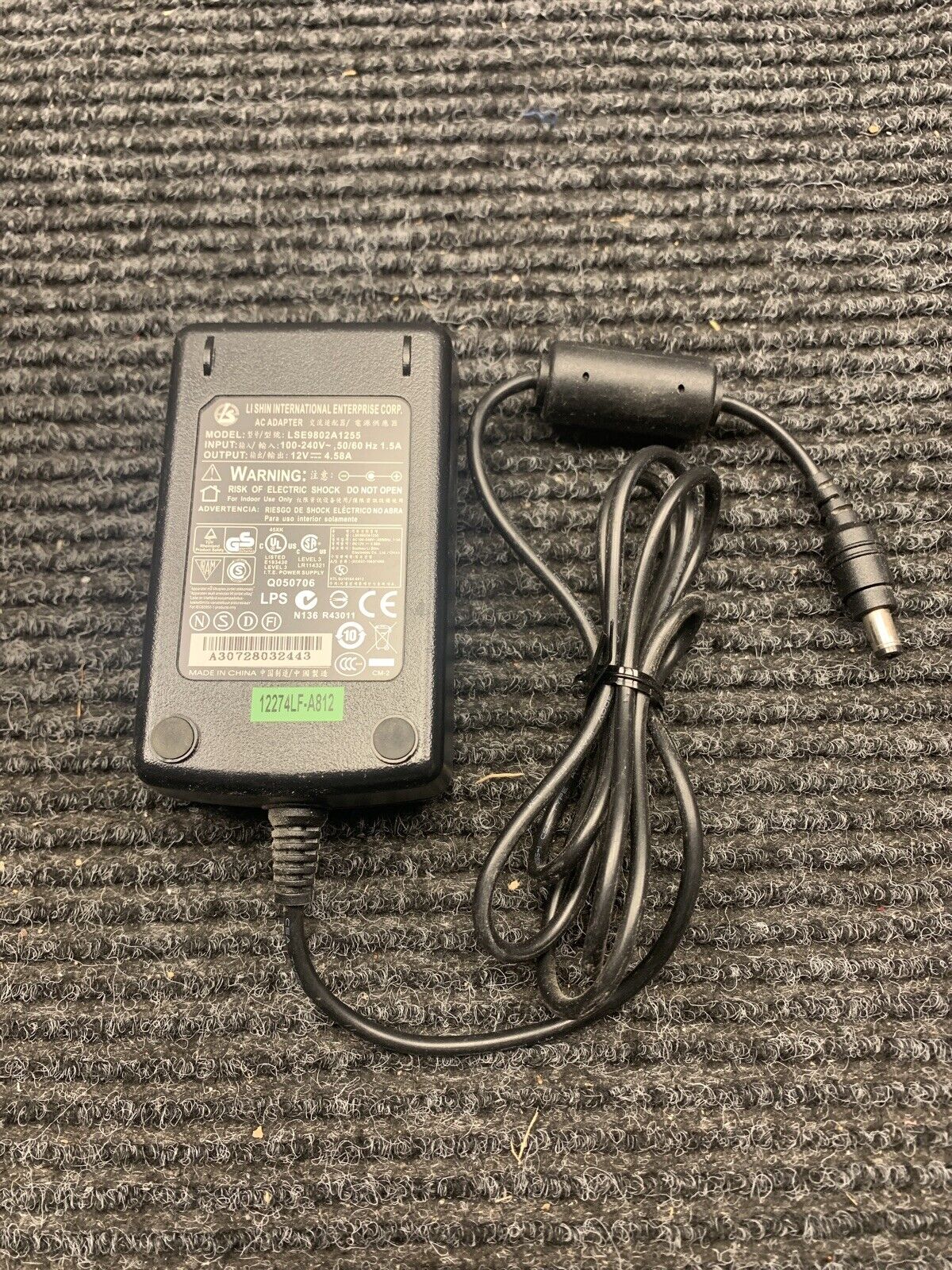 *Brand NEW* Li Shin LSE9802A1255 12V 4.58A AC Adapter ONLY POWER Supply